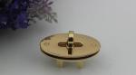 Fashion new style oval shape zinc alloy gunmetal color bag turn locks