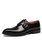 Luxurious Mens Monk Strap Shoes / Pure Leather Shoes Italian Style Loafer For