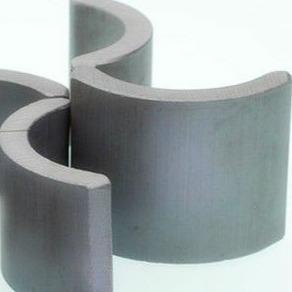 Wholesale Customized Ceramic Processing Fan Motor Magnet Arc Shape Charcoal Gray from china suppliers