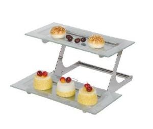 Wholesale 2 Tier Stainless steel buffet display stand SHKT-7020,metal buffet from china suppliers