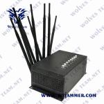 240VAC GSM WiFi Lojack Mobile Phone Jammer 35W UHF VHF Jammer