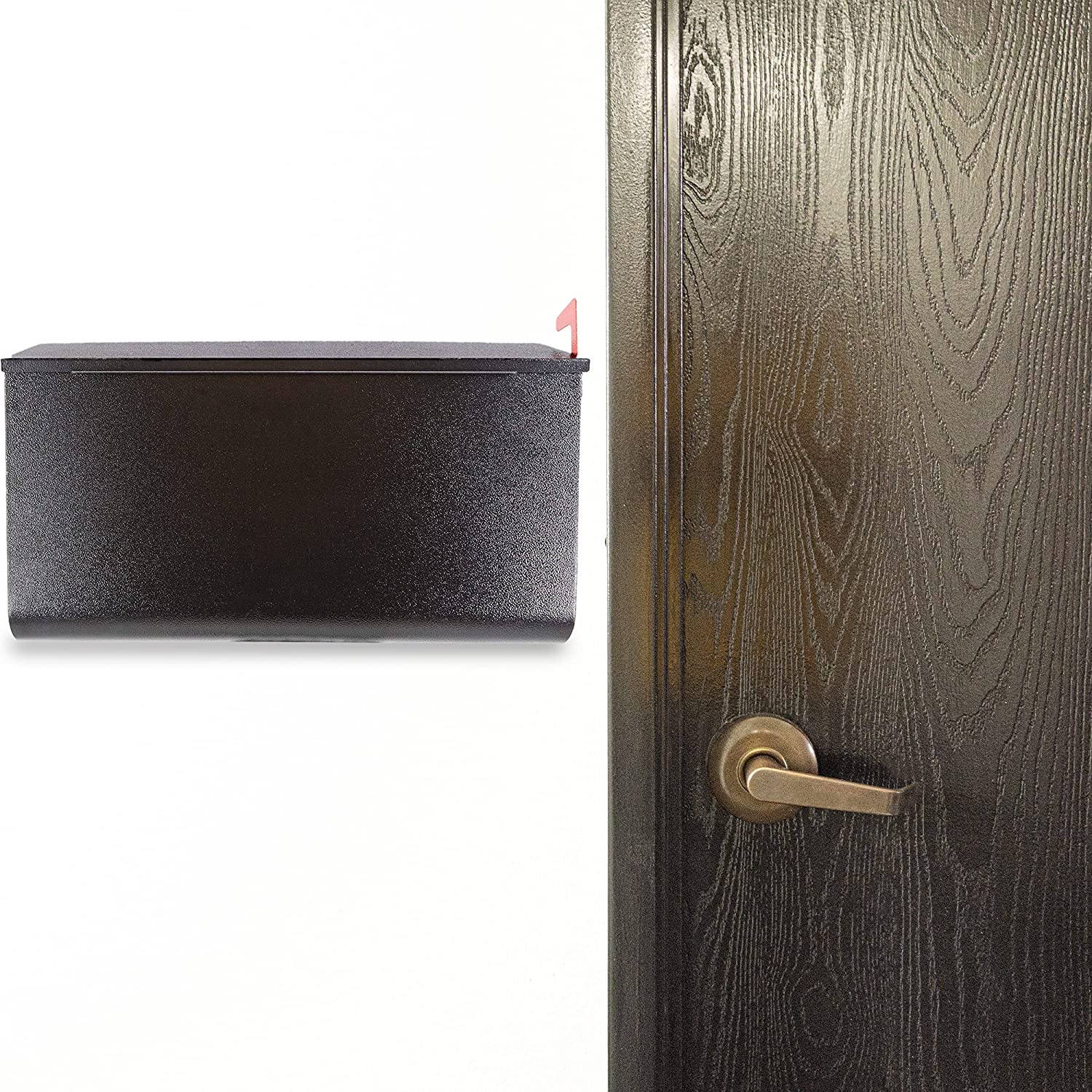 Combination Code Lock Outdoor Wall Hanging Metal Mailbox for Modern Residential Parcel