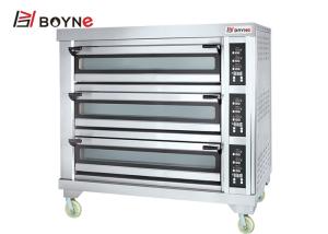 Wholesale Stainless Steel High End Electric Microcomputer Commercial Three Deck Six Tray Bakery Oven from china suppliers