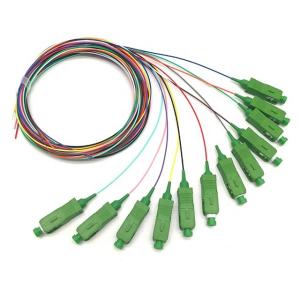Wholesale 12 Core 12 Colors SC APC G657D PVC 0.9mm Single Mode Fiber Pigtails from china suppliers