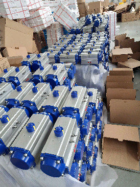 rack piston pneumatic quarter actuator for valves
