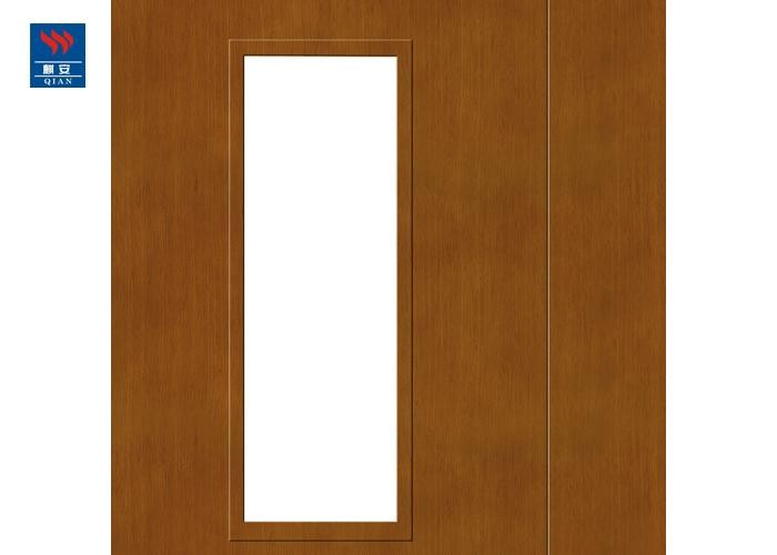 Emergency Exit Glass Fire Rated Double Leaf Wooden Door