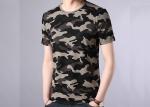 Summer Cotton Camo Print T Shirt , Men Casual Short Sleeve Vest