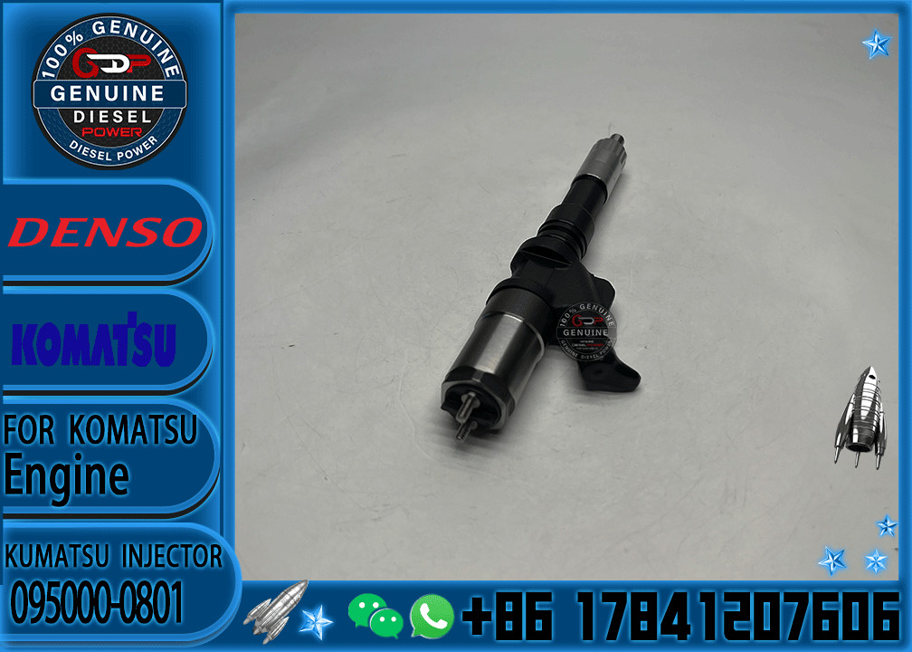 Diesel Common Rail Fuel Injector 095000-0801 6156-11-3100 for PC Series Engine
