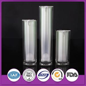 Wholesale Fragrance Square 15ml 0.5oz PMMA Lotion Pump Bottle With Aluminum Snap On Cap from china suppliers