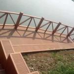 Easily Assembled Custom Logo Decorative Garden Waterproof Natural Wooden WPC