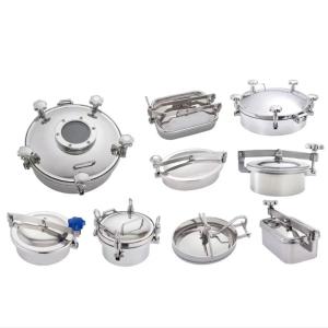 Wholesale SS304 Or SS316L Stainless Steel Sanitary Square Manhole Cover Steel DIN SMS 3A from china suppliers