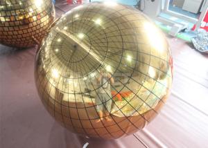 Wholesale Hanging Disco Shiny Christmas Ball Mirror Rainbow Balloon Inflatable Disco Mirror Ball For Christmas Party Show from china suppliers