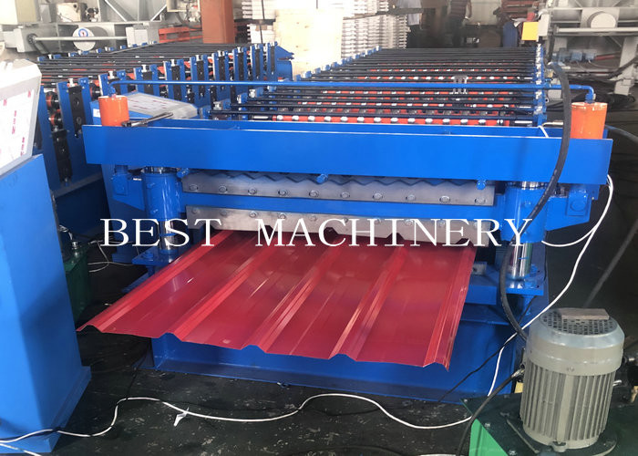 Sheet Metal Roofing Double Layer Roll Forming Machine PLC Control 380V50HZ Frequency