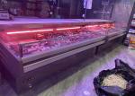 Hypermarket Refrigeration Open Type Counter 2.5M Fresh Meat Display Freezer