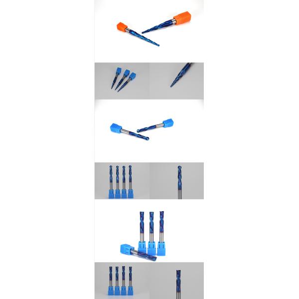 YingBa Tungsten Steel Nano Blue Coated 1/2 1/4 End Mill for Woodworking Tool Sets Manufacturing Production Milling Cutter