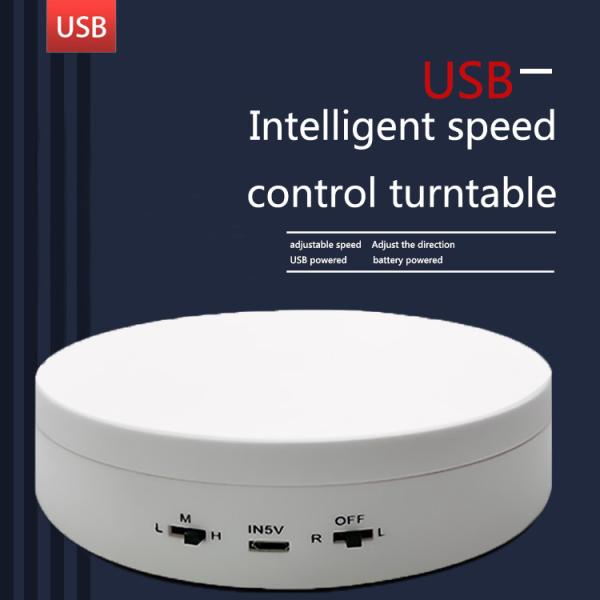 Frosted Elegance Rotating Display Platform Motorized Rotating Display Stand