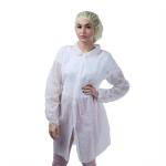 Customized Unisex Waterproof Non Woven Disposable White Lab Coats