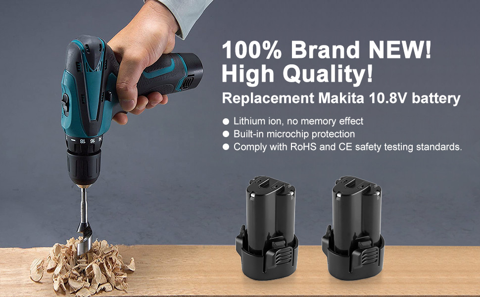 FCC RoHS Cordless Drills Battery 10.8V 3.5AH Makita Battery Packs
