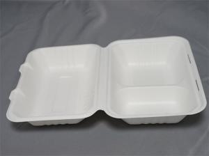 Wholesale 9&quot;X6&quot; Compostable Biodegradable Bagasse Food Box 3 Compartment from china suppliers