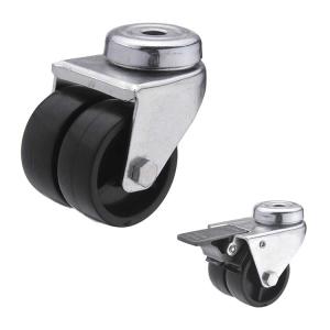 Wholesale 50mm Dual Wheel 70kg Capacity Plastic Swivel Casters Wheels from china suppliers
