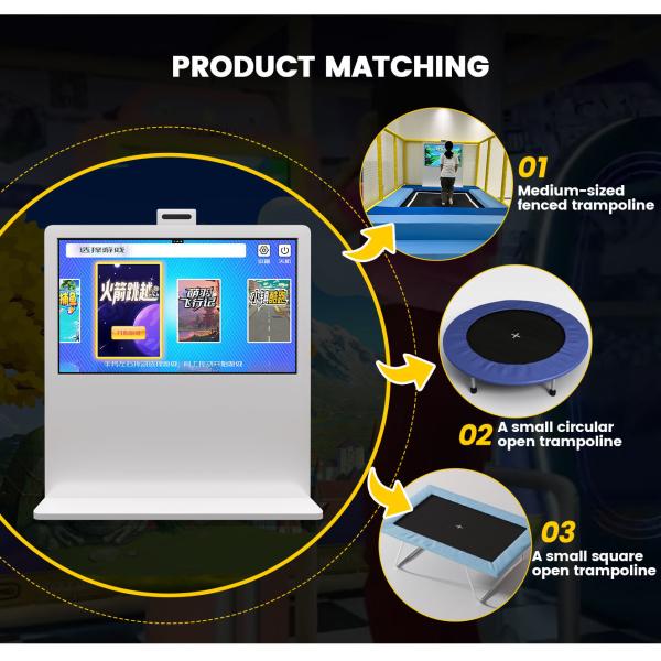 Trampoline Park Interactive Game System with 6 Games and 100-240V