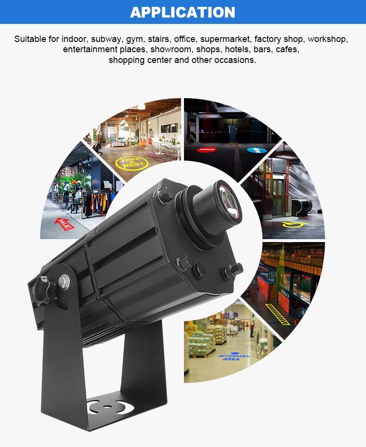 80W Free Design Custom Logo LED Gobo Projector Advertising Lights Outdoor Waterproof IP65