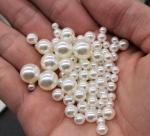 wholesale 4-16mm high quality ABS imitation pearl with hole raw white pearl DIY