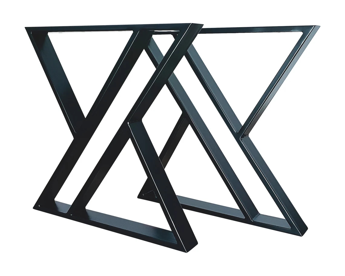X-Shape Steel Industrial Table Base for Modern Iron Dining or Coffee Table Structure