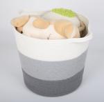 Decorative custom woven cotton rope laundry toys candy storage fabric small