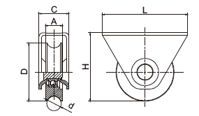 Iron Steel 4.72" 120mm Sliding Gate Wheel Pulleys For Rolling Beam Doors With Trapezoidal Beams