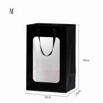 FSC Gift Doll Kraft Floral Paper Bag With PVC Transparent Window