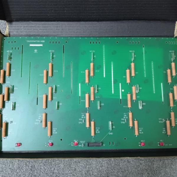 GE DS200NATOG3ACB Voltage Feedback Scaling Board with 20-pin Ribbon Header for SCR Voltage Attenuation in Mark V Control Systems