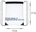 Custom Made PVC Transparent Drawstring Bag For Sports Cloth,Sport Promotional