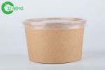 Environmentally friendly kraft disposable paper biodegradable 8oz soup bowls