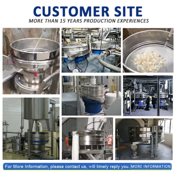 450 Circular Vibratory Sifter Liquid Fruit Juice Vibrating Filter Customized