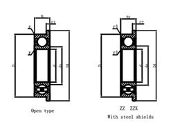 Wholesale OEM Sealed Deep groove ball bearing Miniature Ball Bearings WF686 ZZ from china suppliers