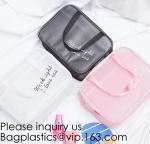 Eco-friendly Fashion Waterproof Clear PVC Zippered Cosmetic Pouch for Bathroom