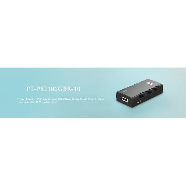 -40C To 85C Wide Temperature 10GbE PoE Injector High Power For Camera