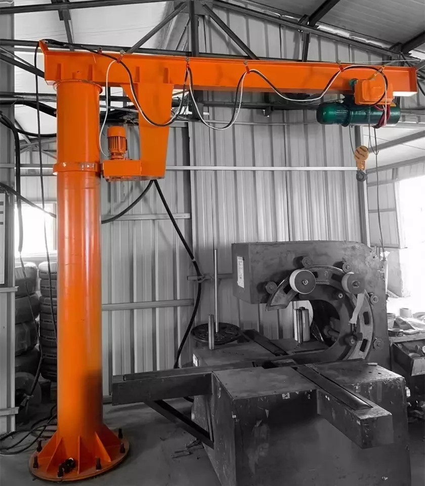 Column Or Pillar Swing Lever Electric Jib Crane 360 Degrees Q235