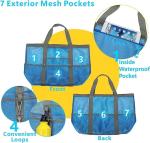 Oversized Embroidery Extra Large Waterproof Beach Bag With Zipper