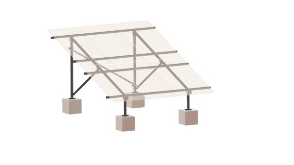 Frameless Steel Solar Structure Anti Corrosion Galvanized Panel Ground Mount
