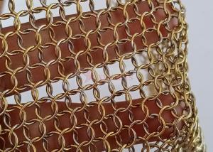 Wholesale Brass Color Metal Ring Mesh Curtain For Interior Decoration from china suppliers