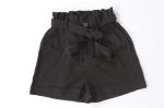Bandage Design Ladies Summer Black Shorts 92% Viscose 8% Polyester