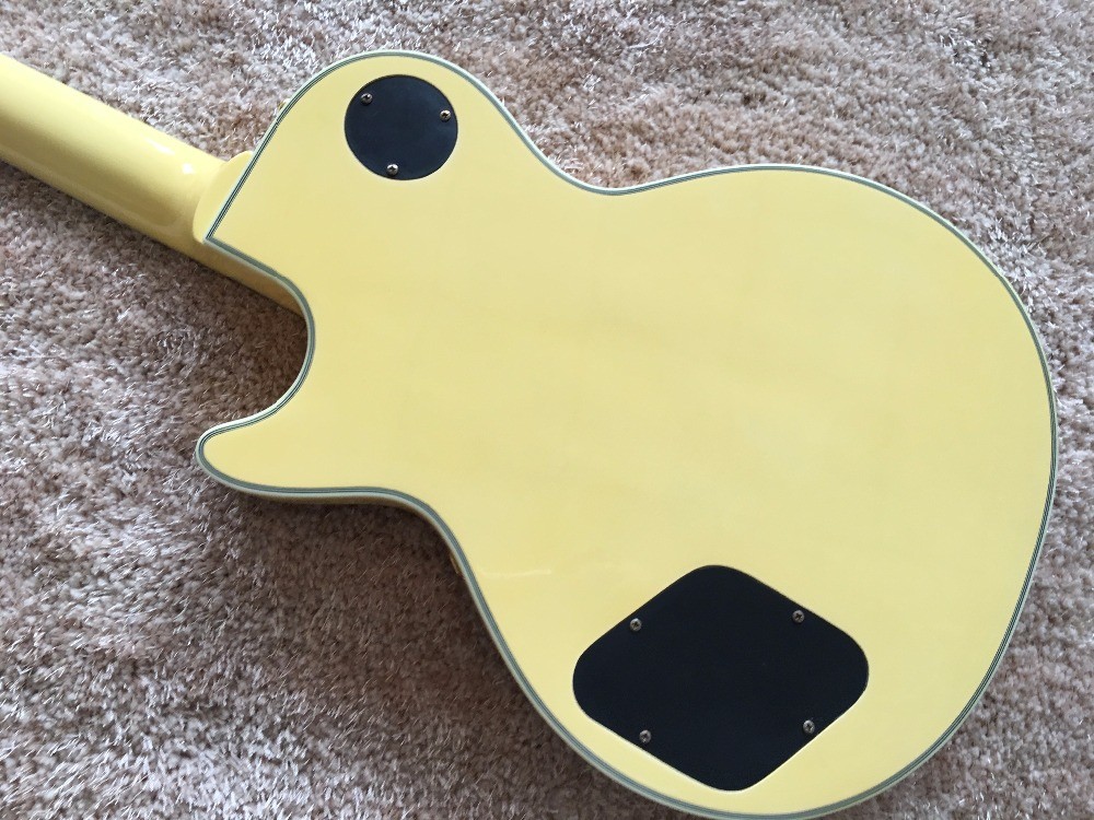 Custom guitar shop lp electric guitar Cream color 7 ply binding Ebony fingerboard Golden hardwares Grover tuner Randy Rh
