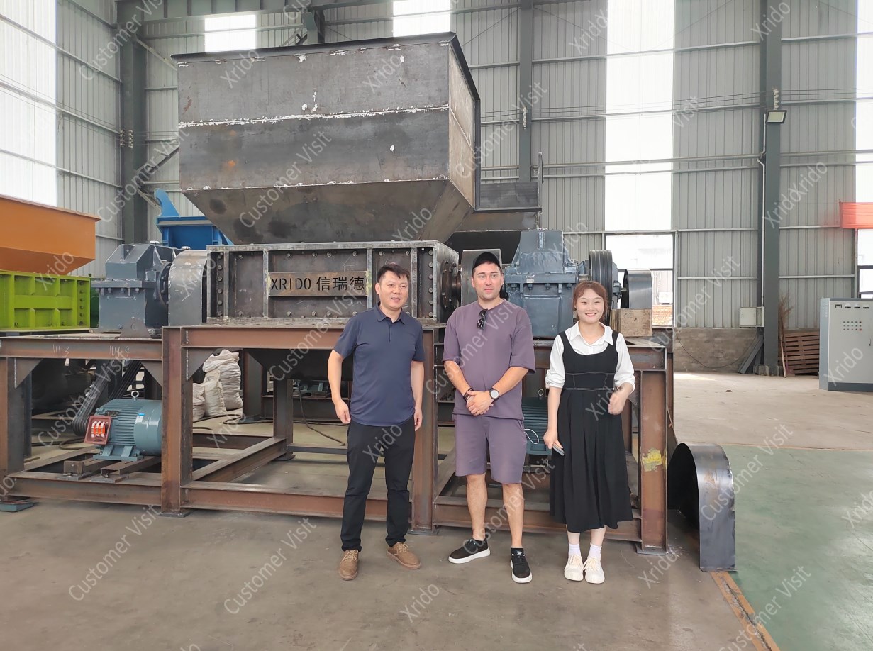 Dual Shaft Aluminium Can Shredder Crushing Industrial Shredder For Metal