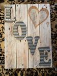 Hanging Wood Pallet Plaque Long Life Span Apply To Hotel / Wedding / Office