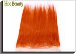 Smooth And Soft Human Hair Lace Closure Orange Color Medium Cap Size