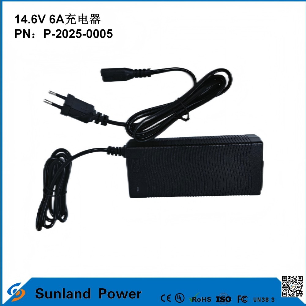 14.6V 6A Charger, Compatible with 12.8V/14.4V Lithium Iron Phosphate (LiFePO₄) Batterie Charger, designed specifically for electric tools/electric
