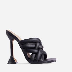Wholesale Custom Color Mules Women'S High Heel Slippers NAPPA PU Braided Straps from china suppliers