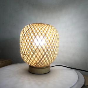 Wholesale Living Room Bedroom Chinese Style Hand-woven Wood Art Table Lamps(WH-MTB-92) from china suppliers